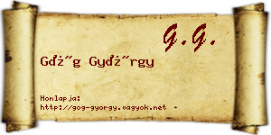 Góg György névjegykártya