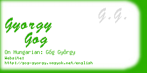 gyorgy gog business card